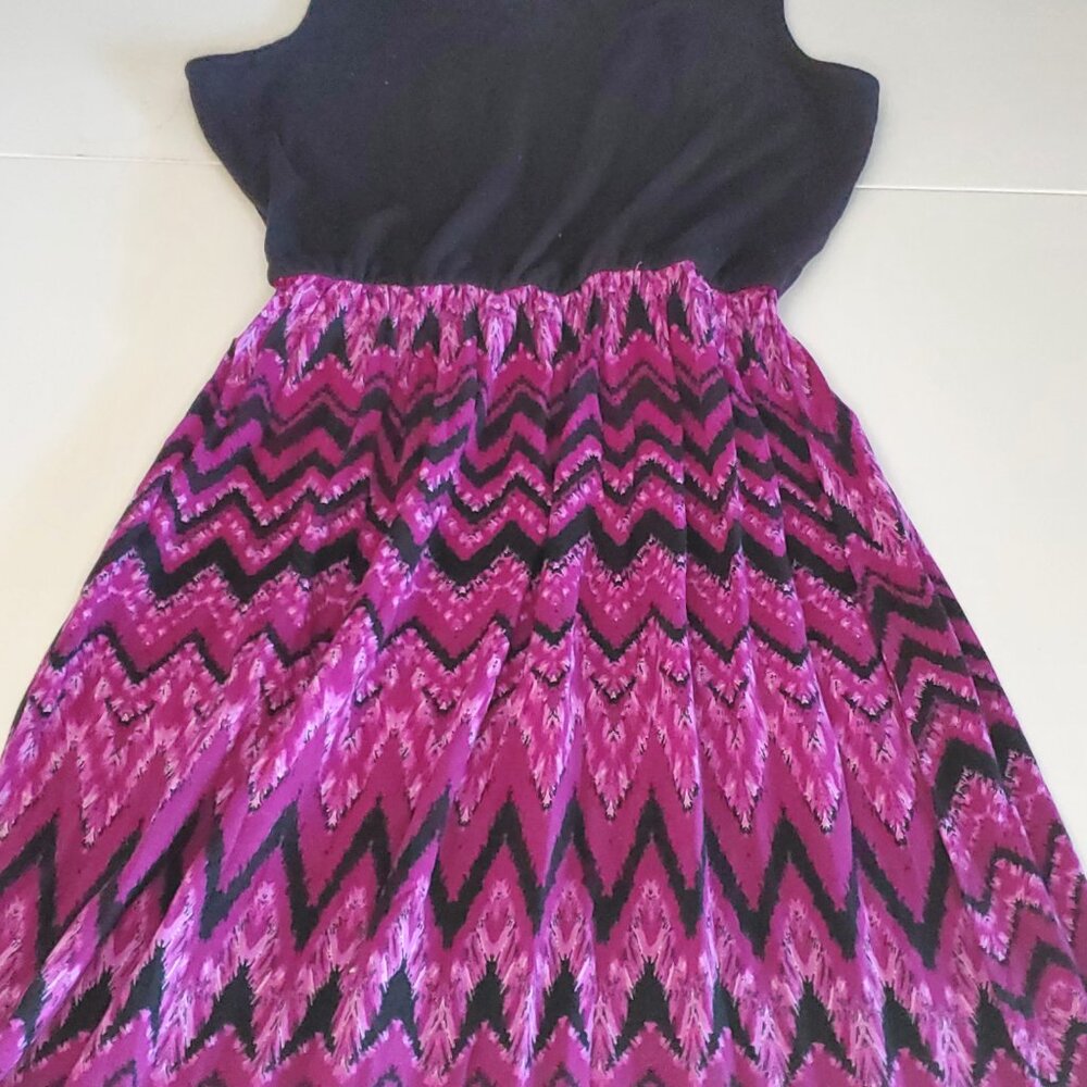 Faded Glory Women's Maxi Dress (Purple and Black)